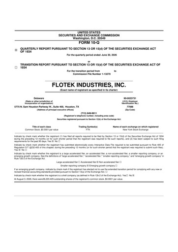 Thumbnail Flotek Industries 10-Q Quarterly Report FY2026 