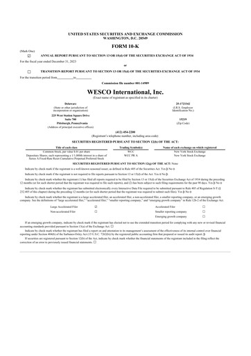 Thumbnail WESCO International
 10-K Annual Report 2023