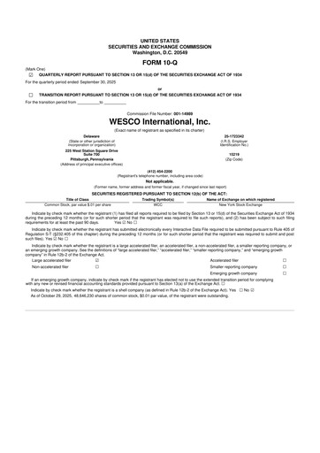 Thumbnail WESCO International
 10-Q Quarterly Report FY2025 