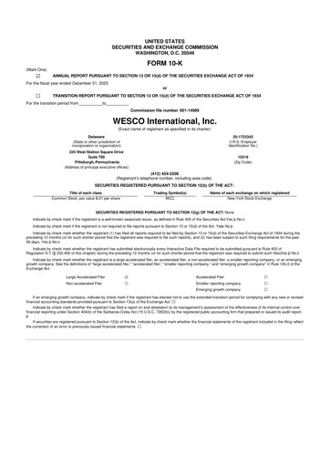 Thumbnail WESCO International
 10-K Annual Report 2025