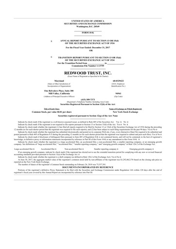 Thumbnail Redwood Trust 10-K Annual Report 2017