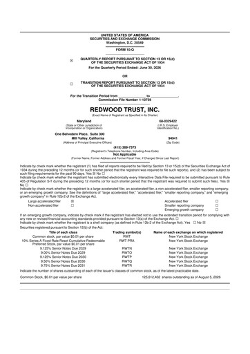 Thumbnail Redwood Trust 10-Q Quarterly Report FY2026 