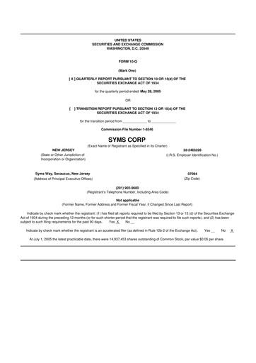 Miniature Trinity Place Holdings
 10-Q Rapport trimestriel  