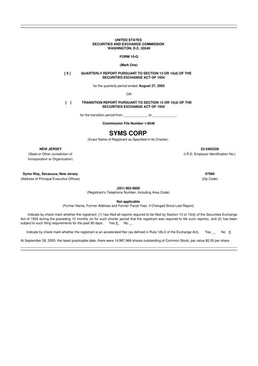 Miniature Trinity Place Holdings
 10-Q Rapport trimestriel  