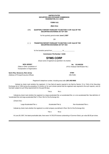 Miniature Trinity Place Holdings
 10-Q Rapport trimestriel  