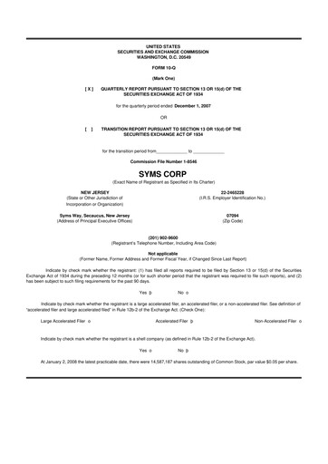 Miniature Trinity Place Holdings
 10-Q Rapport trimestriel  