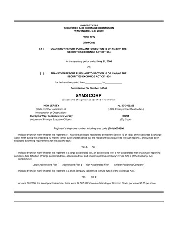 Miniature Trinity Place Holdings
 10-Q Rapport trimestriel  