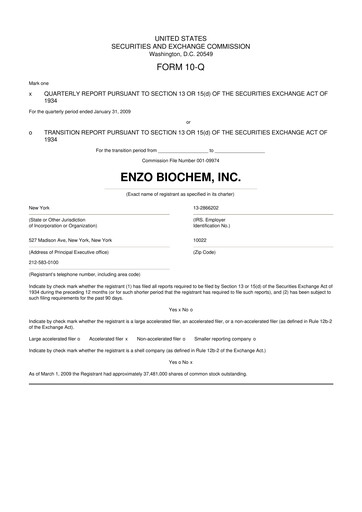 Thumbnail Enzo Biochem 10-Q Quarterly Report FY 