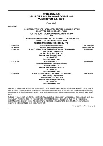 Thumbnail PSEG 10-Q Quarterly Report FY 