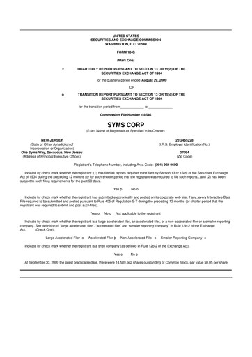 Miniature Trinity Place Holdings
 10-Q Rapport trimestriel  