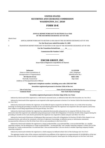 Thumbnail Emcor 10-K Annual Report 