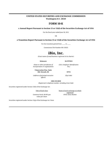 Thumbnail iBio 10-K Annual Report 