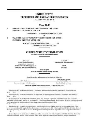 Thumbnail Curtiss-Wright
 10-K Annual Report 2011