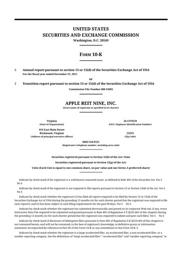 Thumbnail Apple Hospitality REIT
 10-K Annual Report 2011