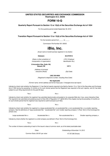 Thumbnail iBio 10-Q Quarterly Report FY 