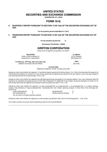 Thumbnail Griffon Corporation
 10-Q Quarterly Report FY 