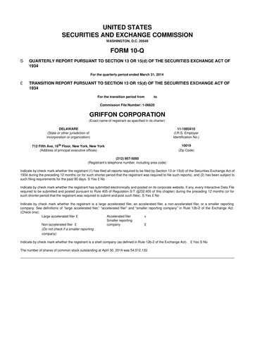 Thumbnail Griffon Corporation
 10-Q Quarterly Report FY 