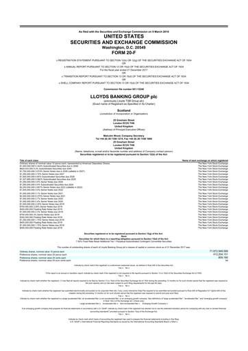 Thumbnail Lloyds Banking Group
 20-F Annual Report 2017