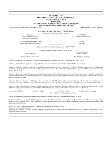 Thumbnail REX American Resources
 10-K Annual Report 2017