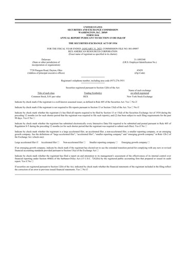 Thumbnail REX American Resources
 10-K Annual Report 2024