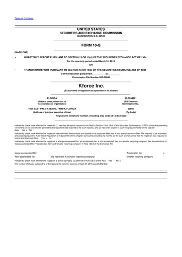 Thumbnail Kforce 10-Q Quarterly Report FY2015 