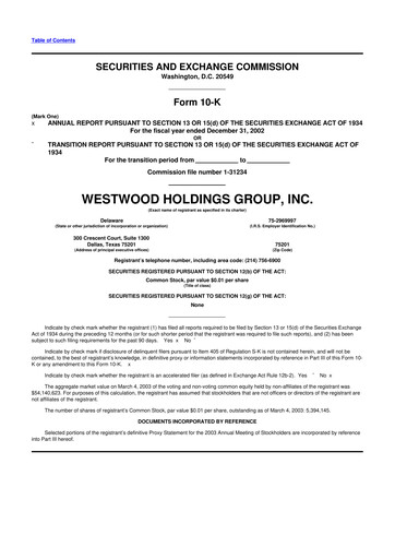 Vorschaubild Westwood Holdings Group 10-K Jahresbericht 