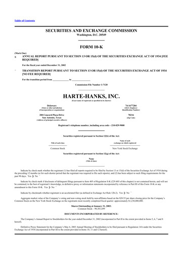 Thumbnail Harte Hanks 10-K Annual Report 