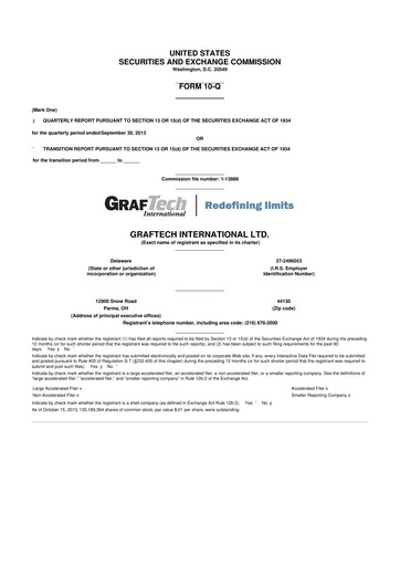 Miniature GrafTech 10-Q Rapport trimestriel 2013 