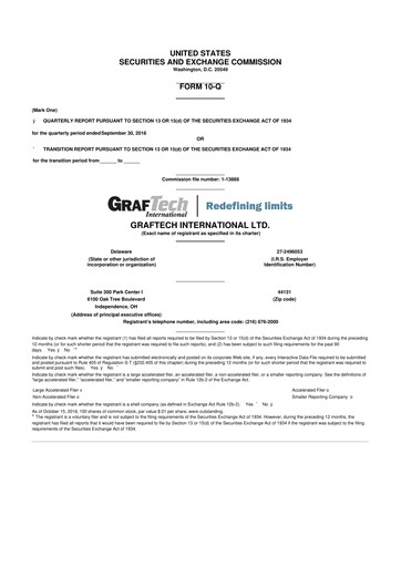 Miniature GrafTech 10-Q Rapport trimestriel 2016 