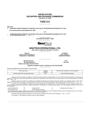Miniature GrafTech 10-Q Rapport trimestriel 2022 