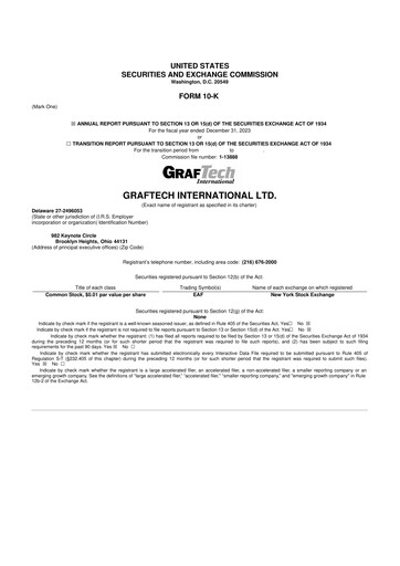 Miniature GrafTech 10-K Rapport annuel 2023