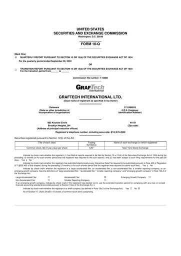 Miniature GrafTech 10-Q Rapport trimestriel 2025 