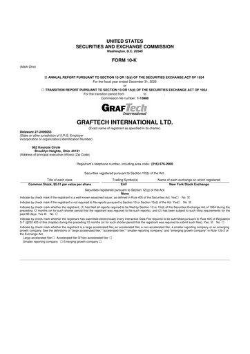 Miniature GrafTech 10-K Rapport annuel 2025