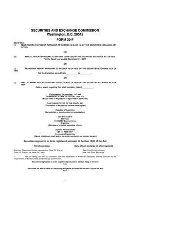 Thumbnail Transportadora de Gas del Sur 20-F Annual Report 