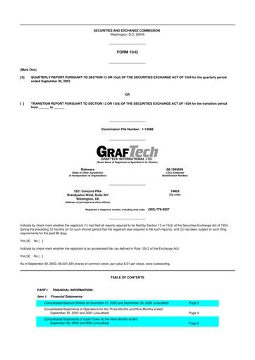 Miniature GrafTech 10-Q Rapport trimestriel  
