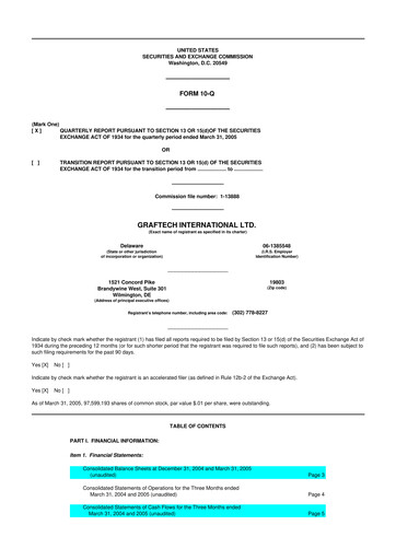 Miniature GrafTech 10-Q Rapport trimestriel  
