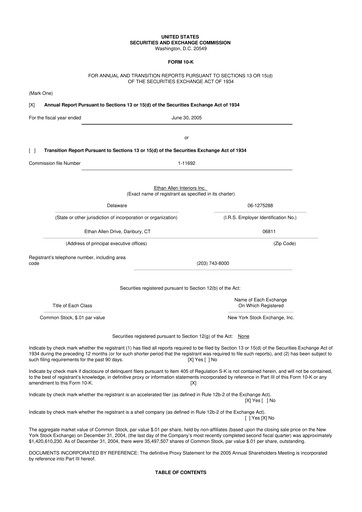 Vorschaubild Ethan Allen
 10-K Jahresbericht 