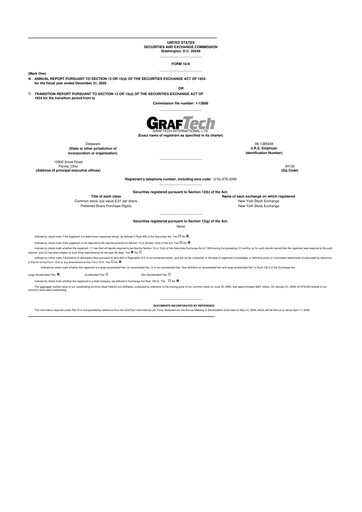 Miniature GrafTech 10-K Rapport annuel 