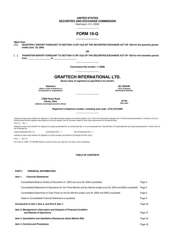 Miniature GrafTech 10-Q Rapport trimestriel  