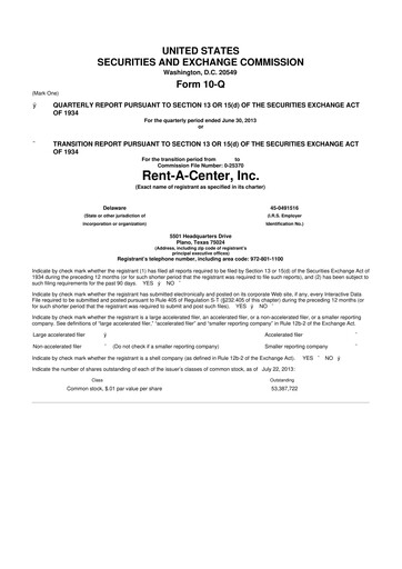 Thumbnail Upbound Group 10-Q Quarterly Report FY2013 