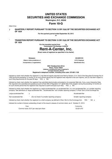 Thumbnail Upbound Group 10-Q Quarterly Report FY2013 
