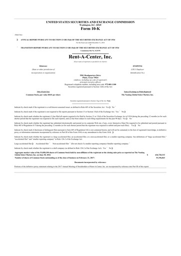 Thumbnail Upbound Group 10-K Annual Report 2016