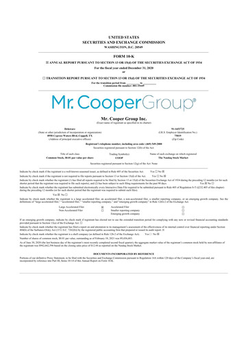 Thumbnail Mr. Cooper Group 10-K Annual Report 2020