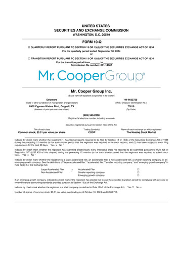 Thumbnail Mr. Cooper Group 10-Q Quarterly Report FY2024 