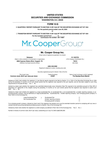Thumbnail Mr. Cooper Group 10-Q Quarterly Report FY2025 