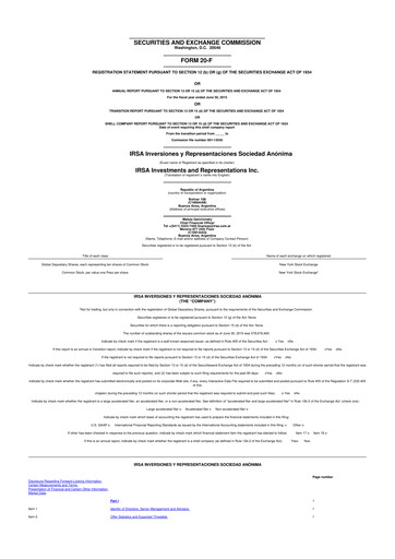 Thumbnail IRSA Inversiones y Representaciones 20-F Annual Report 
