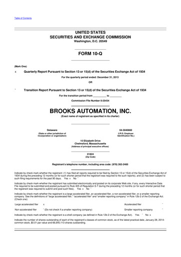 Vorschaubild Azenta 10-Q Quartalsbericht 2014 