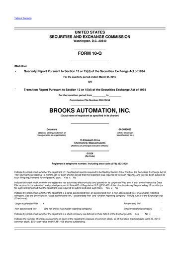 Vorschaubild Azenta 10-Q Quartalsbericht 2015 