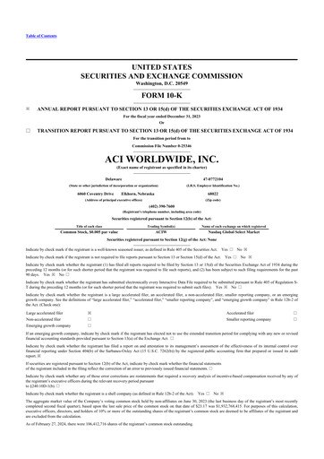 Thumbnail ACI Worldwide
 10-K Annual Report 2023