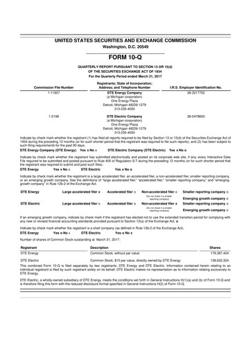 Thumbnail DTE Energy
 10-Q Quarterly Report FY2017 